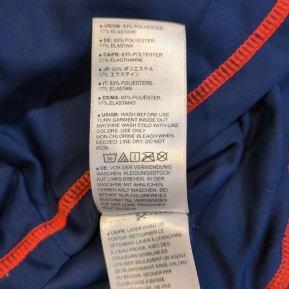 3T Carter's Simple Joys Rashguard Swim Shirt Red Navy - Picture 4 of 5